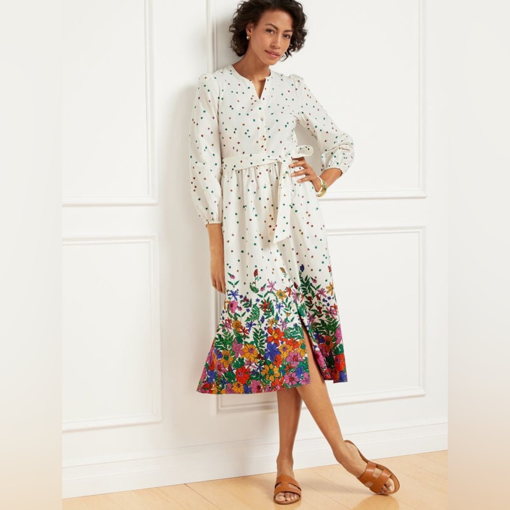 Talbots Poplin Shirtdress, Blissful Floral